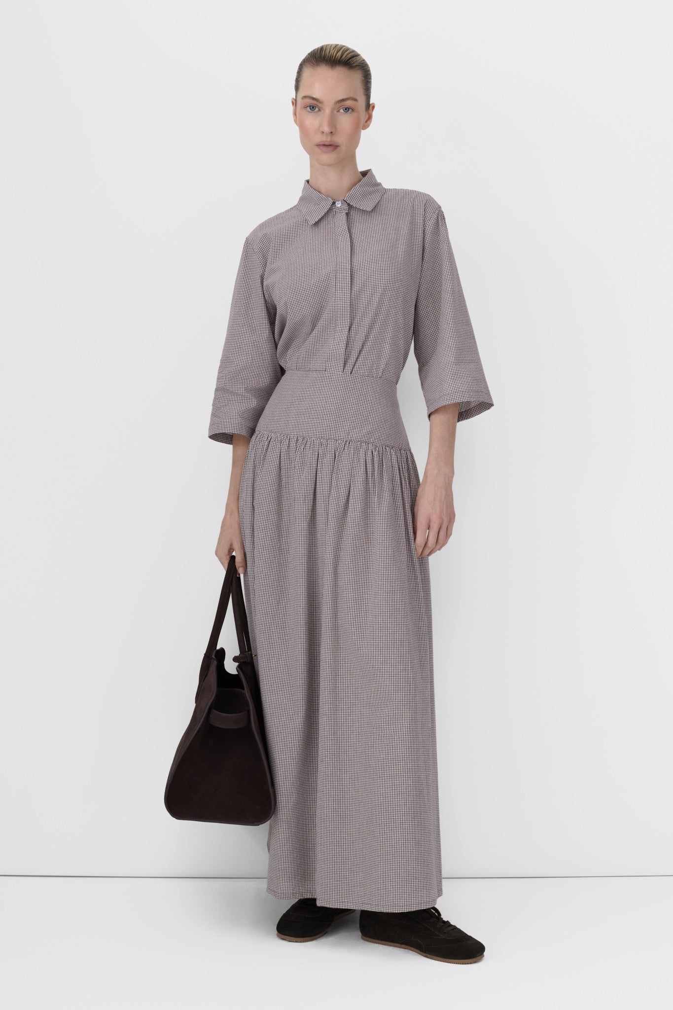 fall wrap dress The Autumn Dress in Dusty Rose Silk, Size Small
