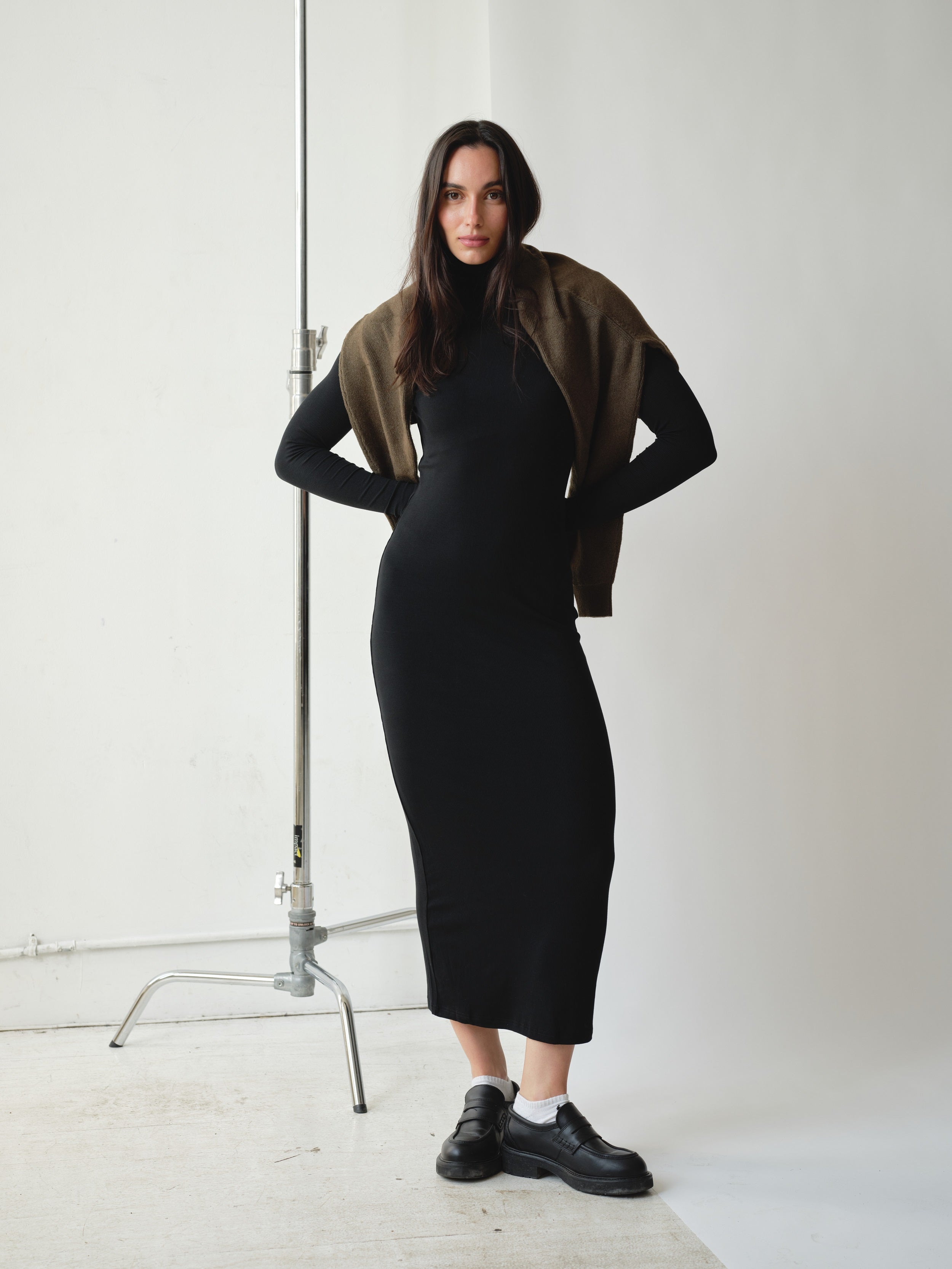 Chic Basic Soft Rib Turtleneck Maxi Dress | Recollection Charcoal / M Chic Basic Soft Rib Turtleneck Maxi Dress | Recollection Charcoal / M