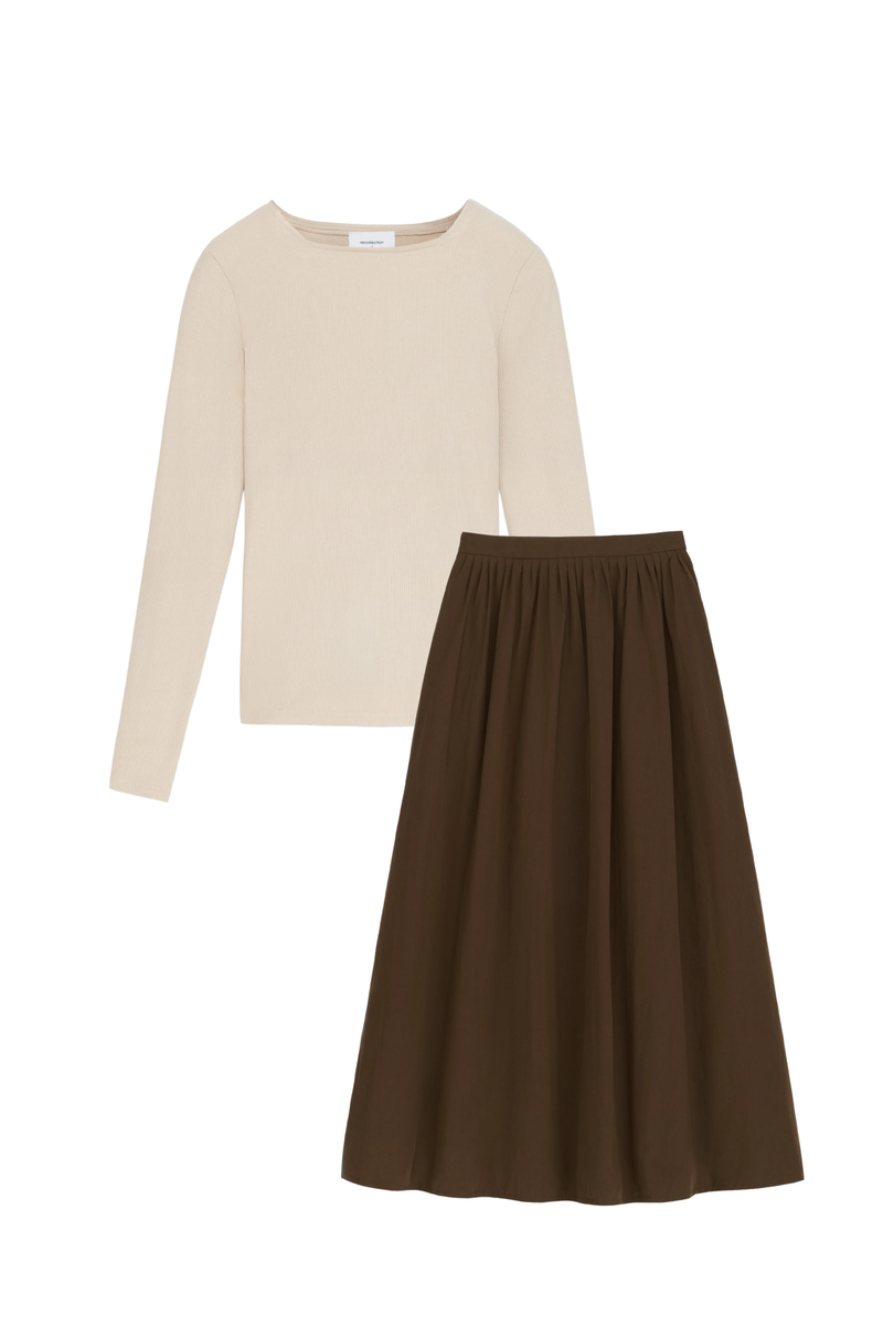 SQAURE NECK TOP SET