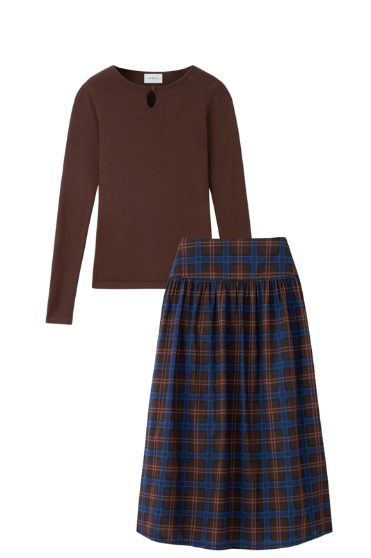 PLAID SKIRT SET