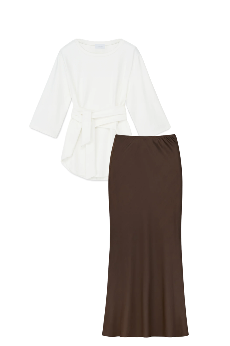 WHITE TIE TEE SET