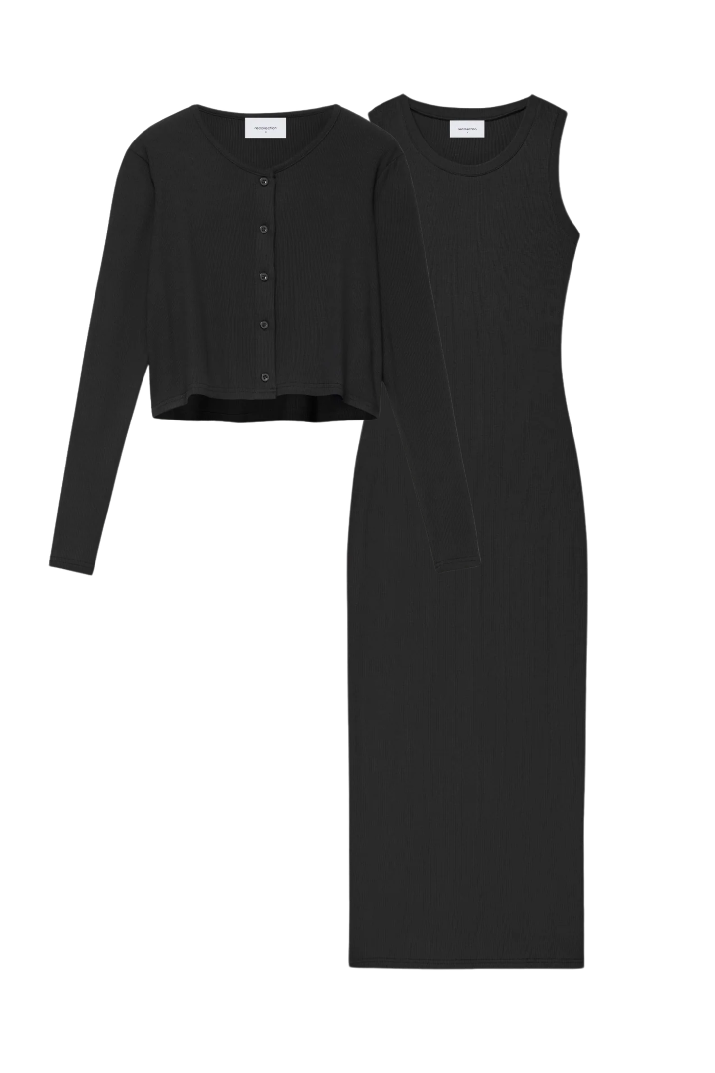 Black CARDIGAN DRESS SET XXL / XL