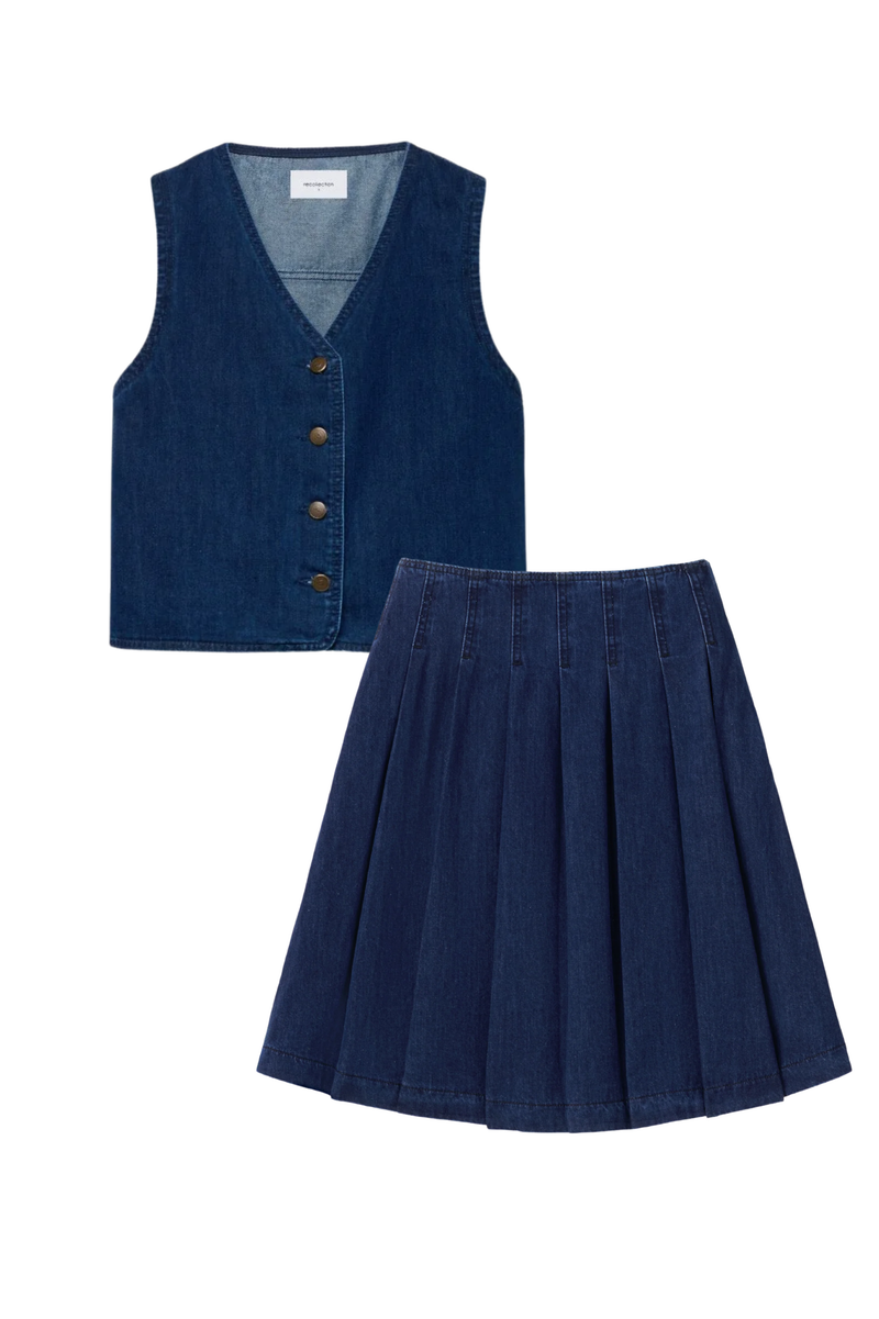 DENIM VEST SET