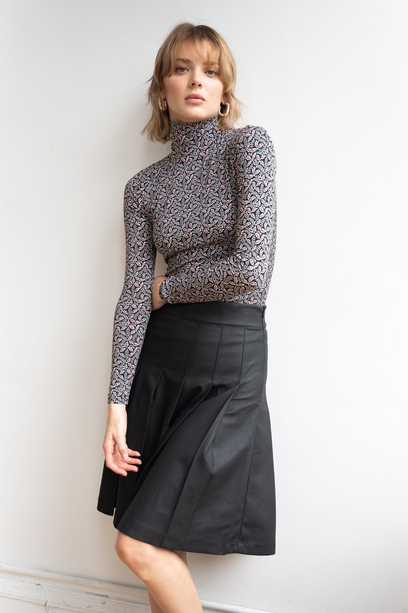 Printed clearance turtleneck tops