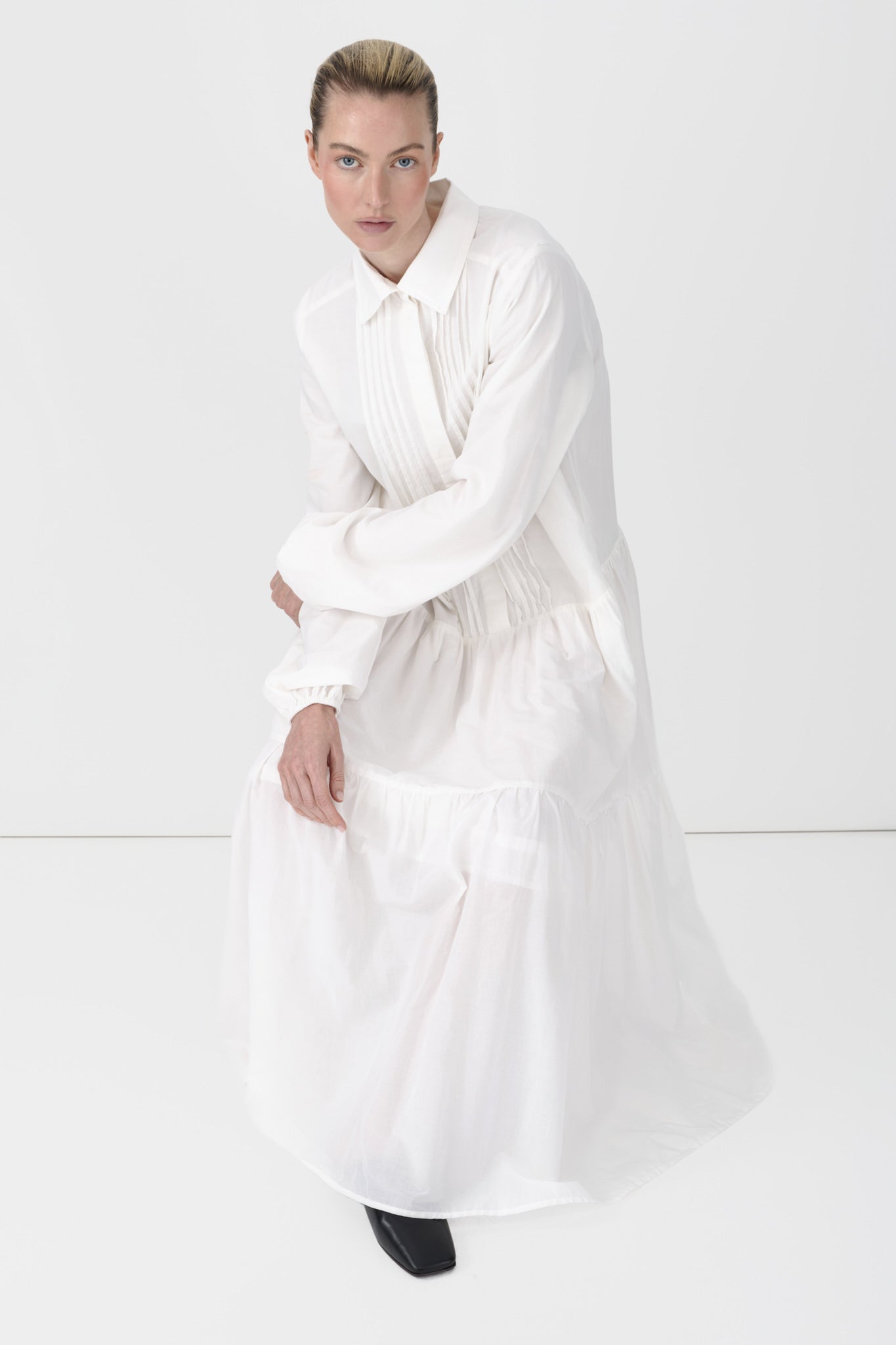 Pintuck Cotton Dress – Recollection
