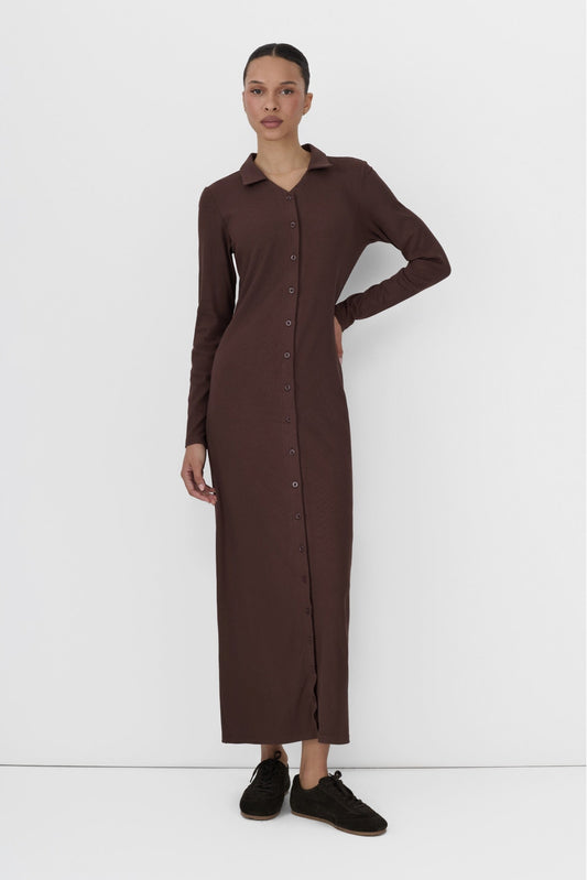 brown | Model is 5'7" and wearing XS