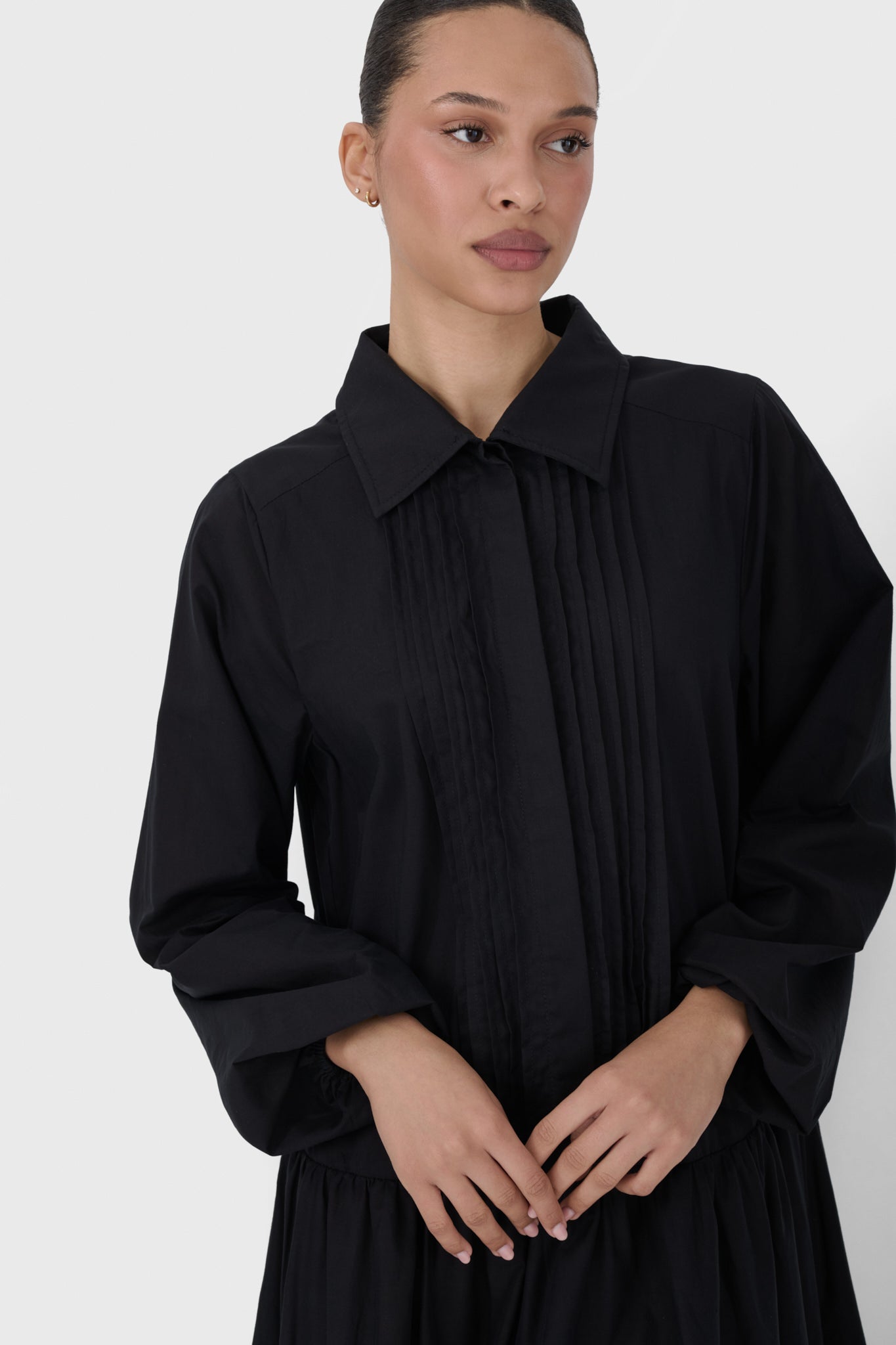 Pintuck Cotton Dress – Recollection